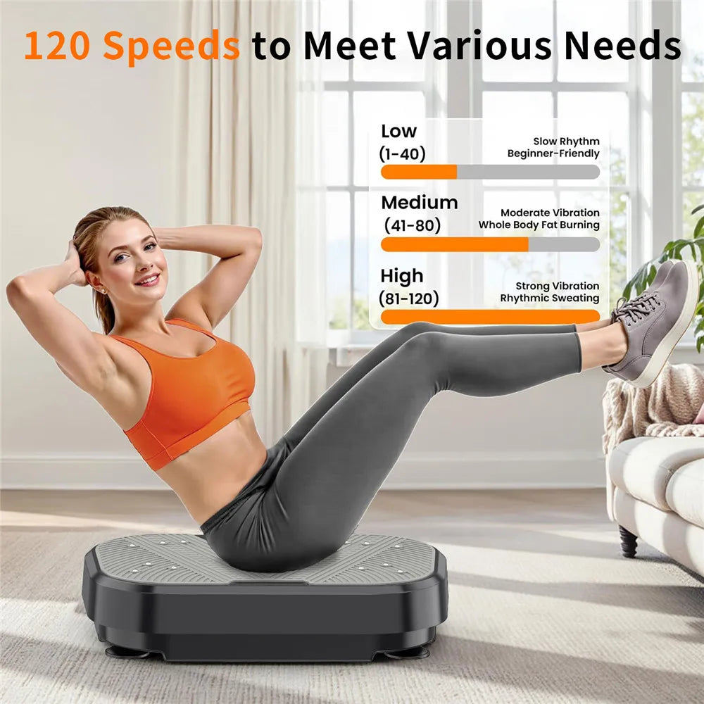 Vibrationsplatte – Fitness-Vibrationsboard für Zuhause, Ganzkörper-Trainingsgerät, Fettverbrennung & Muskelaufbau