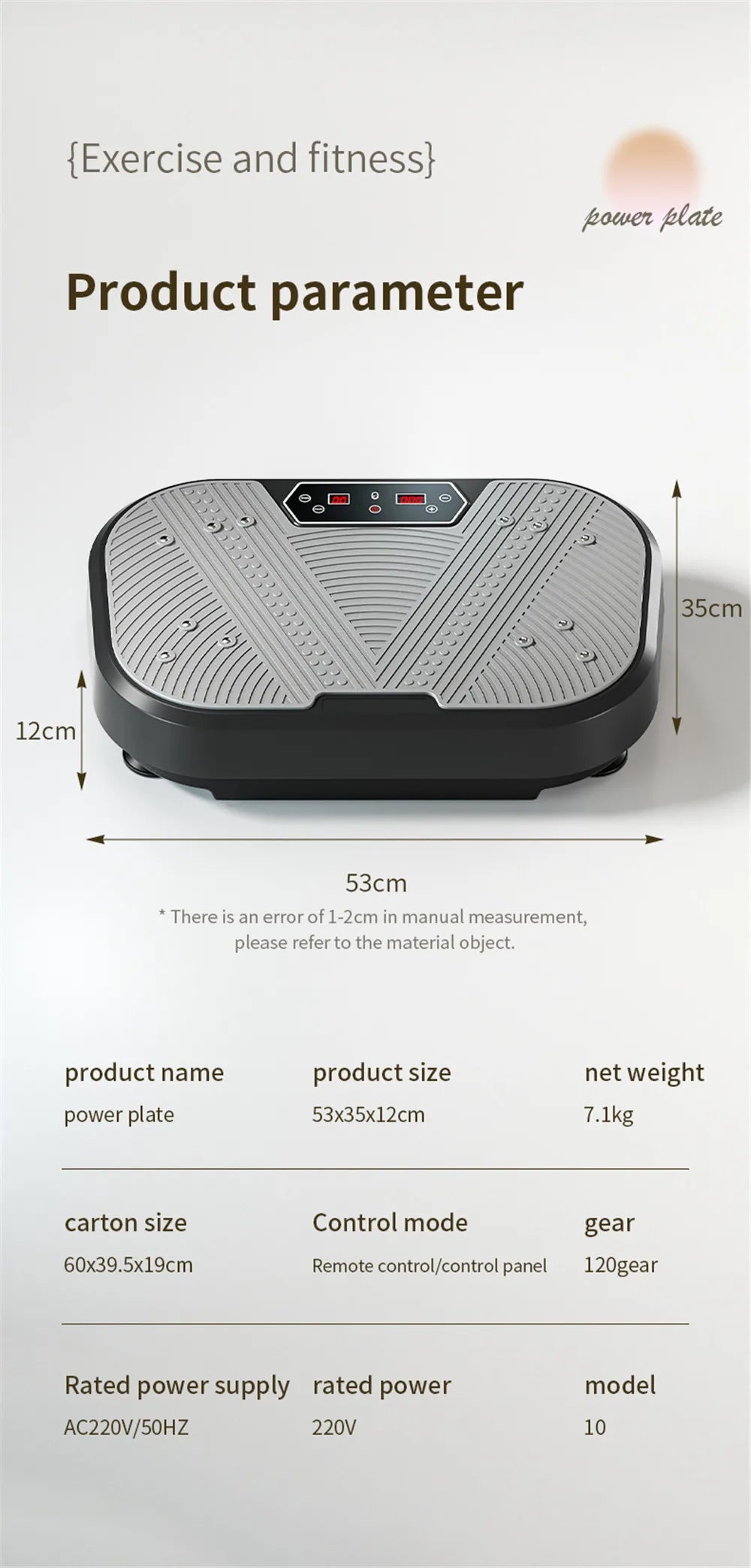 Vibrationsplatte – Fitness-Vibrationsboard für Zuhause, Ganzkörper-Trainingsgerät, Fettverbrennung & Muskelaufbau
