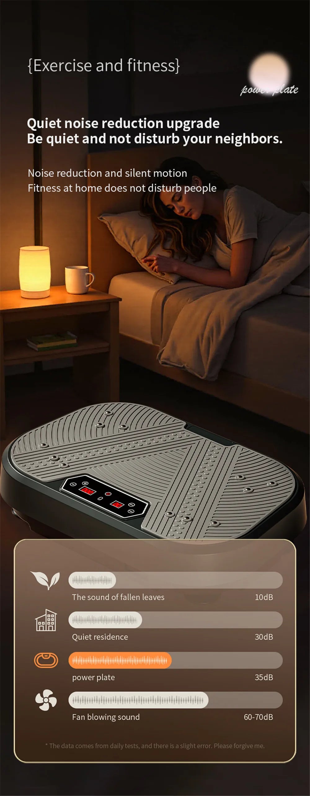 Vibrationsplatte – Fitness-Vibrationsboard für Zuhause, Ganzkörper-Trainingsgerät, Fettverbrennung & Muskelaufbau