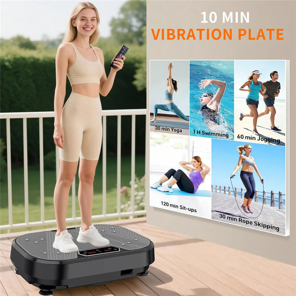Vibrationsplatte – Fitness-Vibrationsboard für Zuhause, Ganzkörper-Trainingsgerät, Fettverbrennung & Muskelaufbau