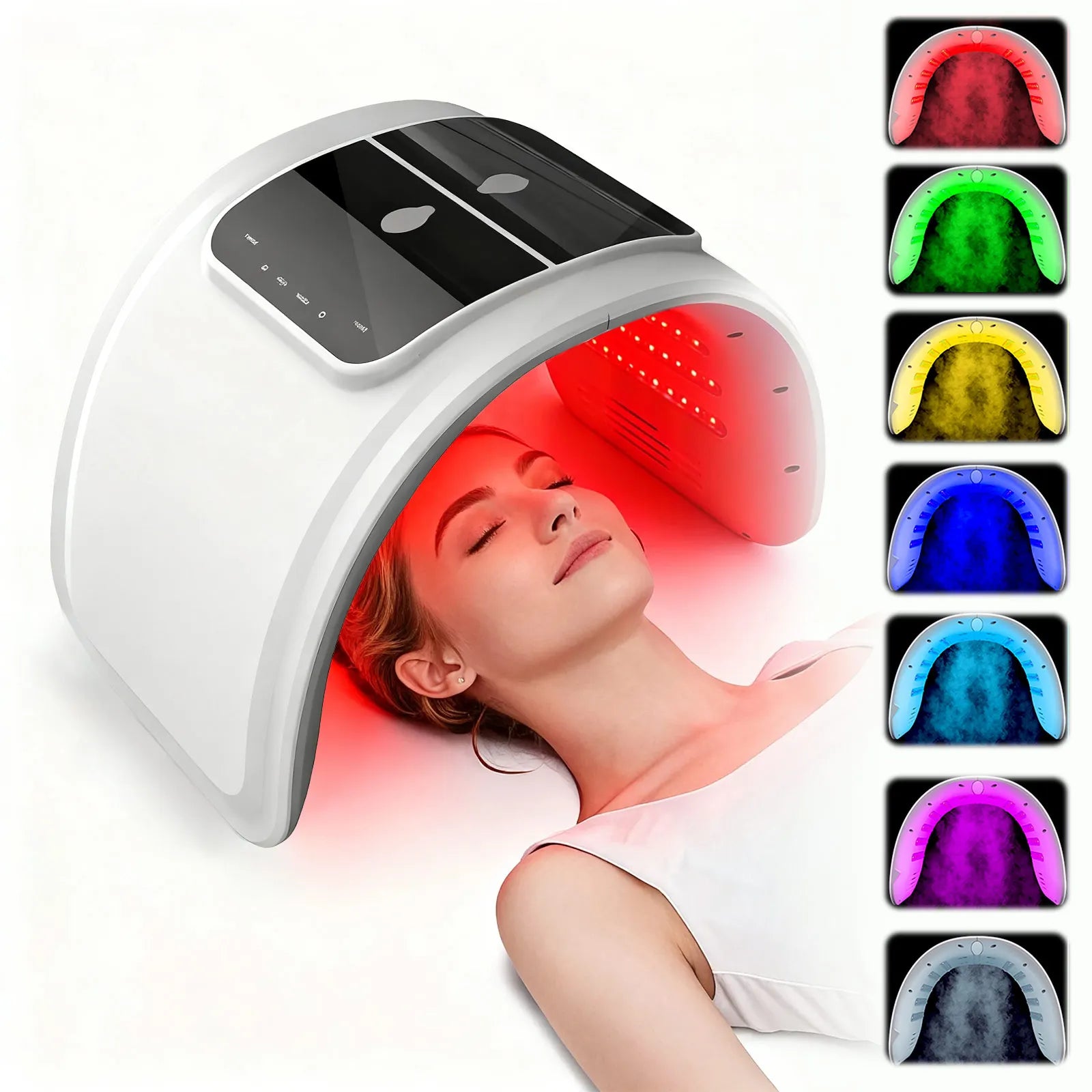 Professionelle 7-Farben PDT LED-Gesichtsmaske – Rotlichttherapie, Anti-Falten & Hautstraffung