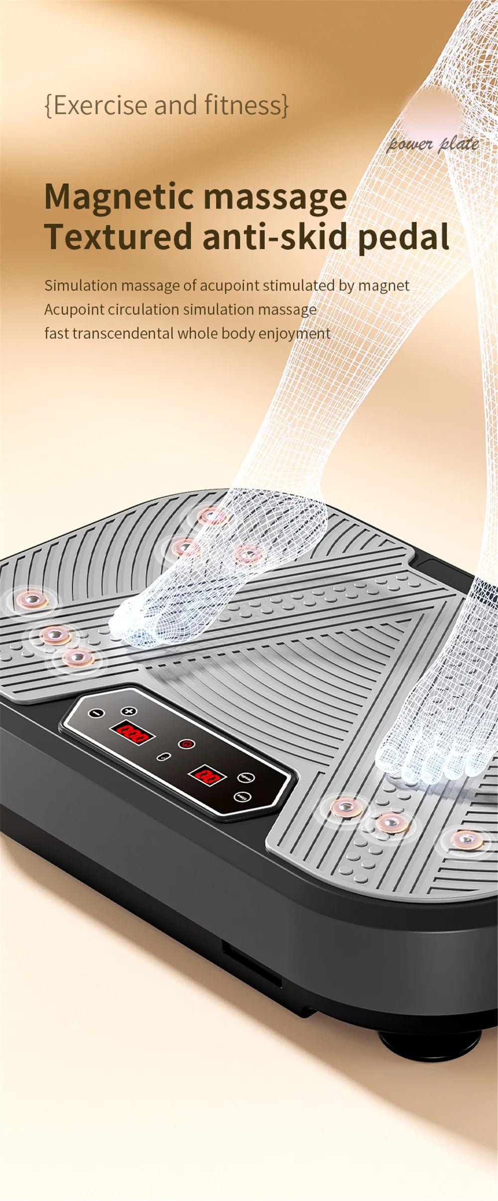 Vibrationsplatte – Fitness-Vibrationsboard für Zuhause, Ganzkörper-Trainingsgerät, Fettverbrennung & Muskelaufbau