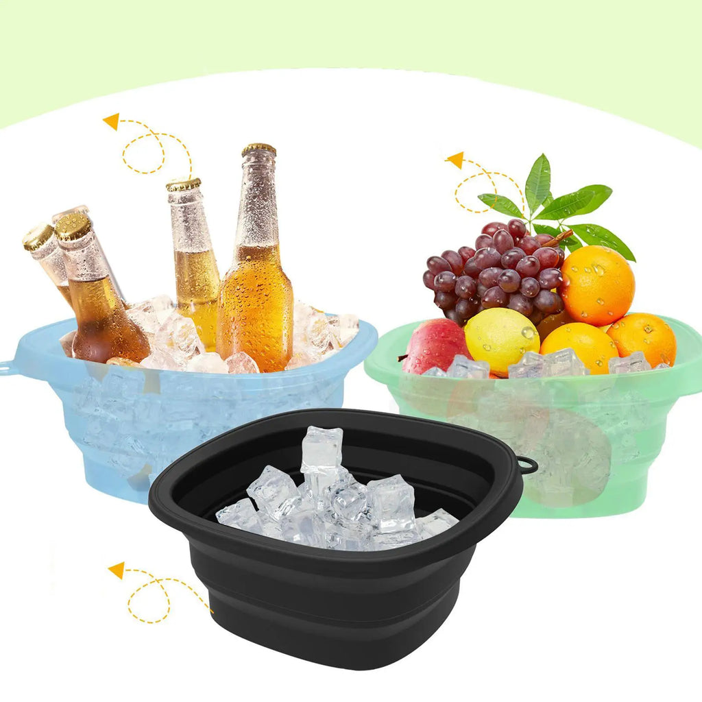 Faltbare Eiswasser-Schüssel für das Gesicht – Silikon-Kältetherapie-Waschbecken für Hautpflege