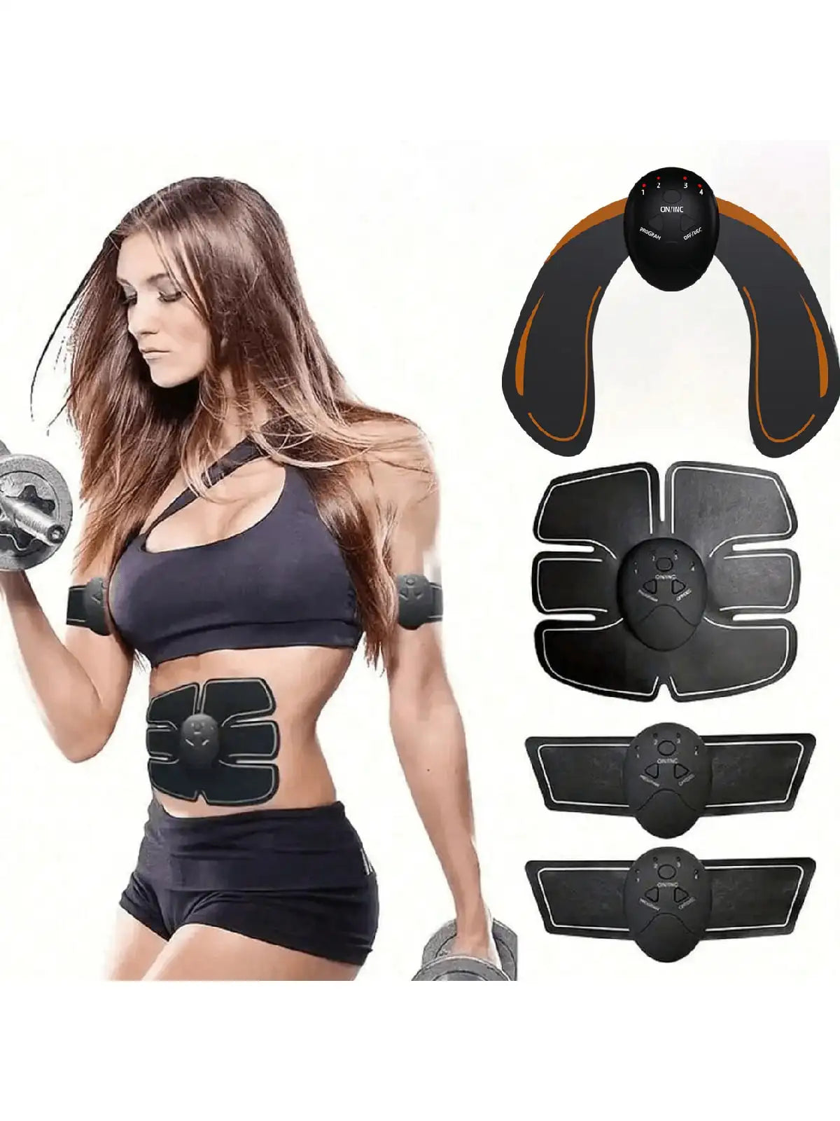 EMS Hüft-Muskelstimulator – Fitness-Trainer für Po, Bauch, Arme & Beine mit Massagefunktion
