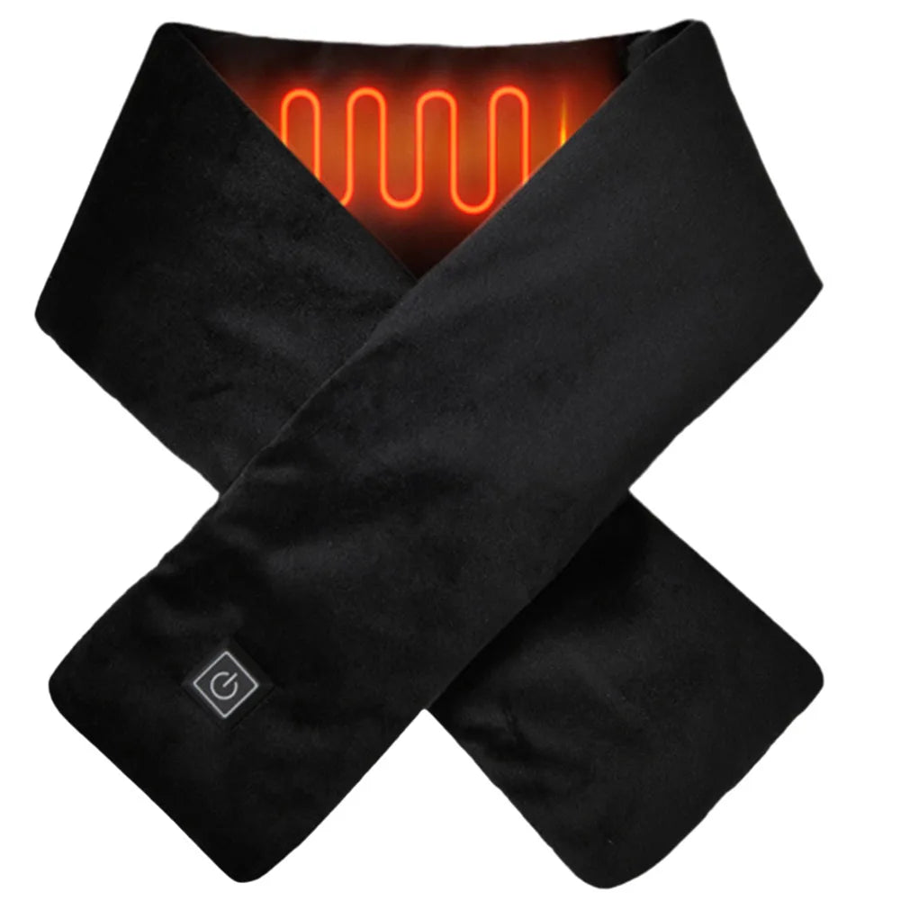 USB-Heizschal für Damen & Herren – 3 Wärmestufen, Fleece, waschbar, elektrischer Nackenwärmer