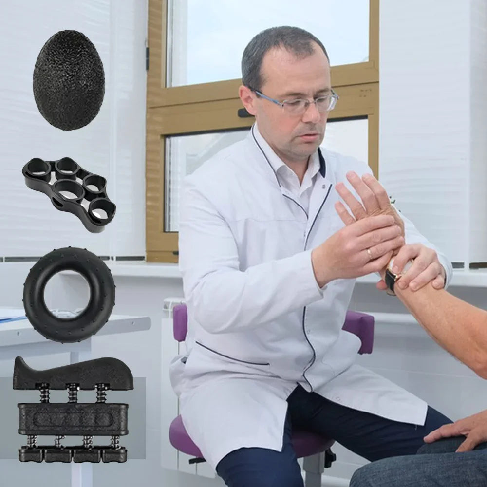 Fingertrainer-Set mit Zähler – Griffstärke, Fingerstrecker & Arthritis-Rehabilitation
