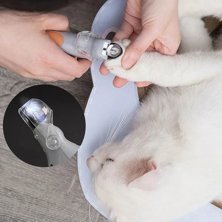 Professionelle Haustierkrallen-Schere mit LED-Licht – Nagelschneider für Hunde & Katzen