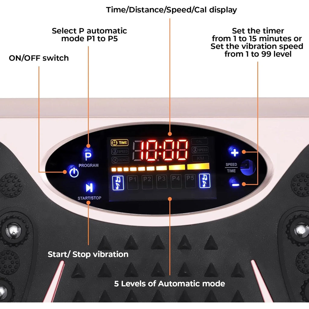 Vibrationsplatte – Fitness-Vibrationsboard für Zuhause, Ganzkörper-Training, Fettverbrennung & Körperformung