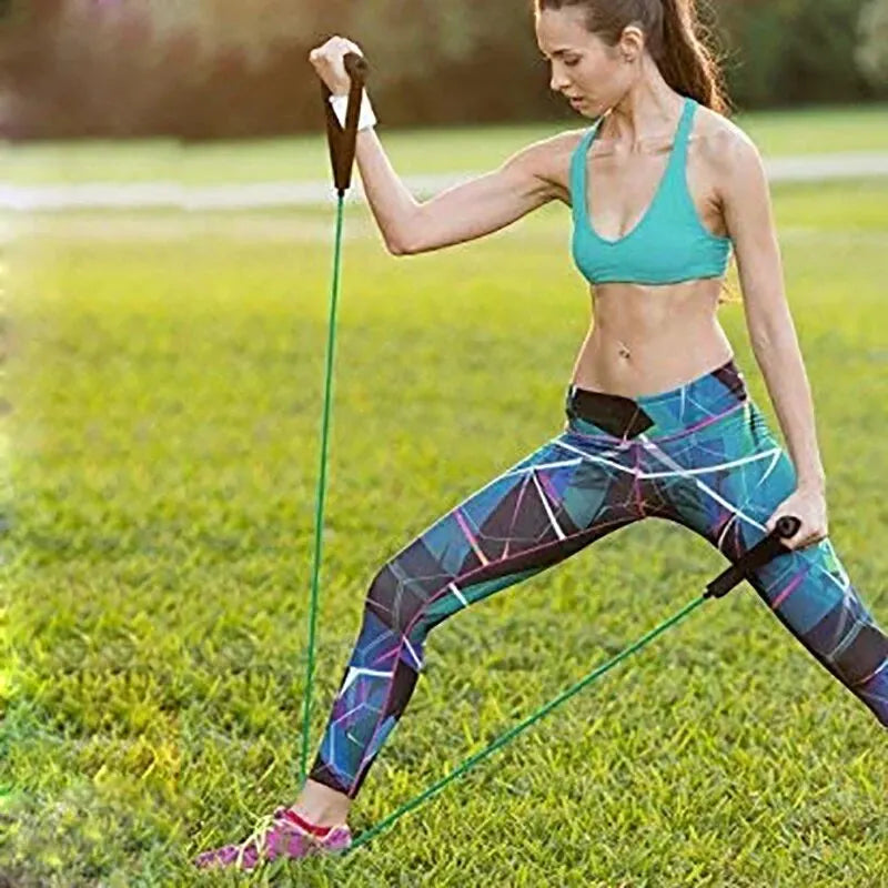 Widerstandsbänder mit Griffen – Fitness-Trainingsgummibänder für Damen & Herren, Krafttraining zuhause