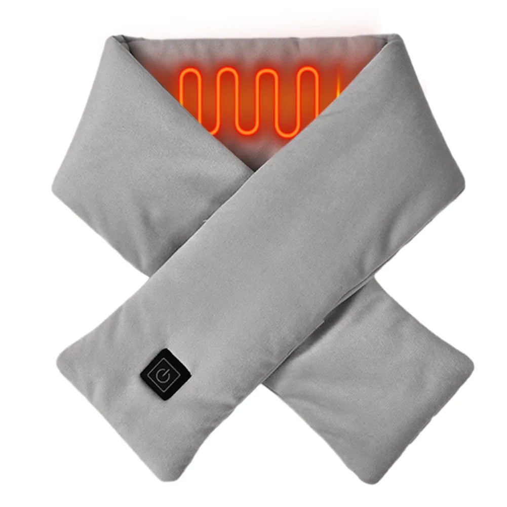 USB-Heizschal für Damen & Herren – 3 Wärmestufen, Fleece, waschbar, elektrischer Nackenwärmer