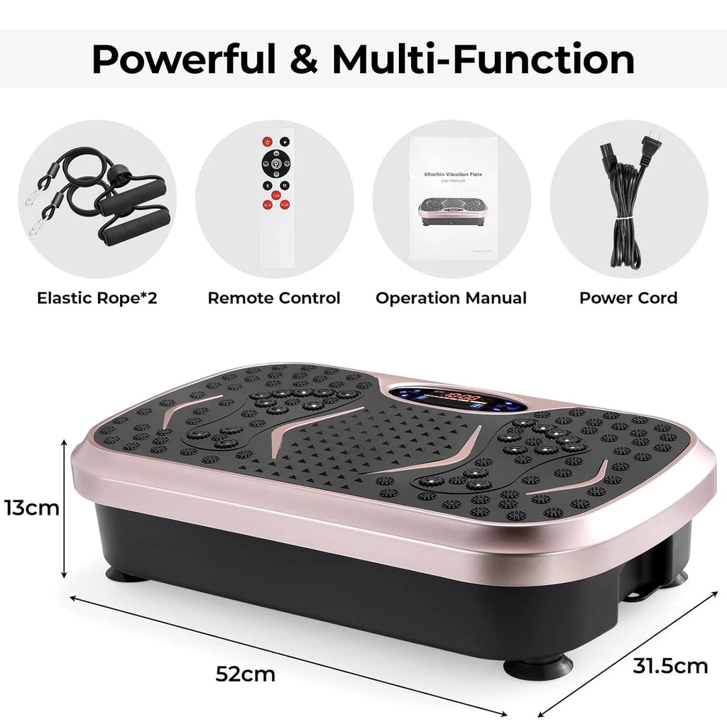 Vibrationsplatte – Fitness-Vibrationsboard für Zuhause, Ganzkörper-Training, Fettverbrennung & Körperformung