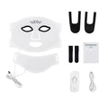 Silikon-LED-Maske mit Hals – 7 Farben Photon-Rotlichttherapie, kabellos