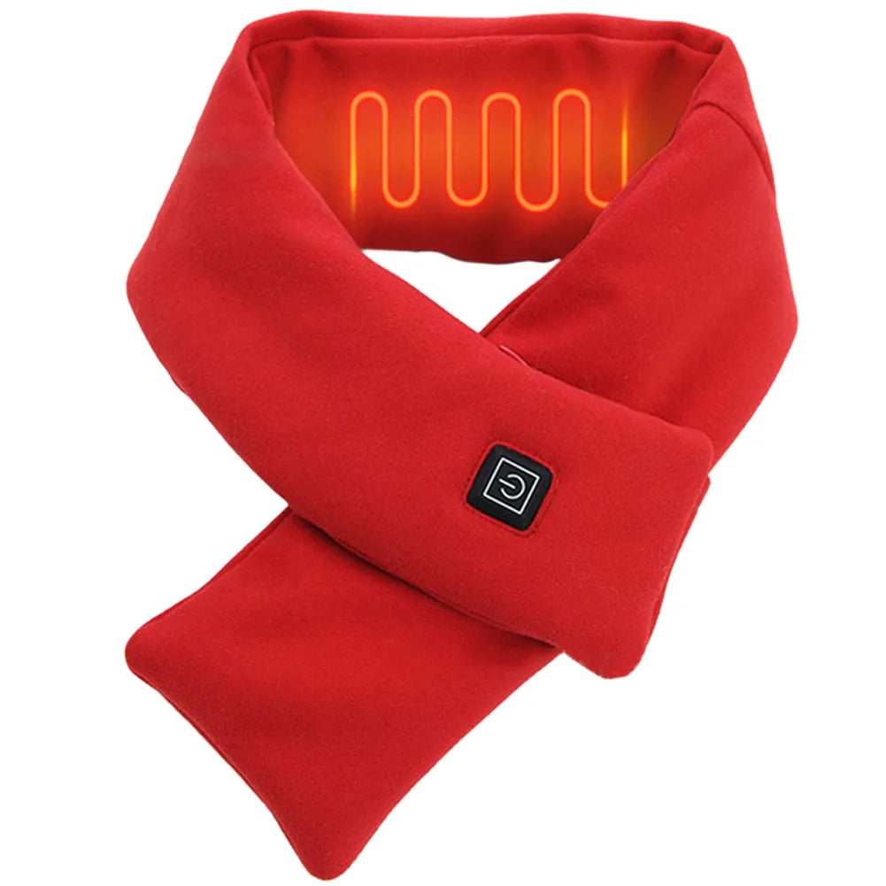 USB-Heizschal für Damen & Herren – 3 Wärmestufen, Fleece, waschbar, elektrischer Nackenwärmer
