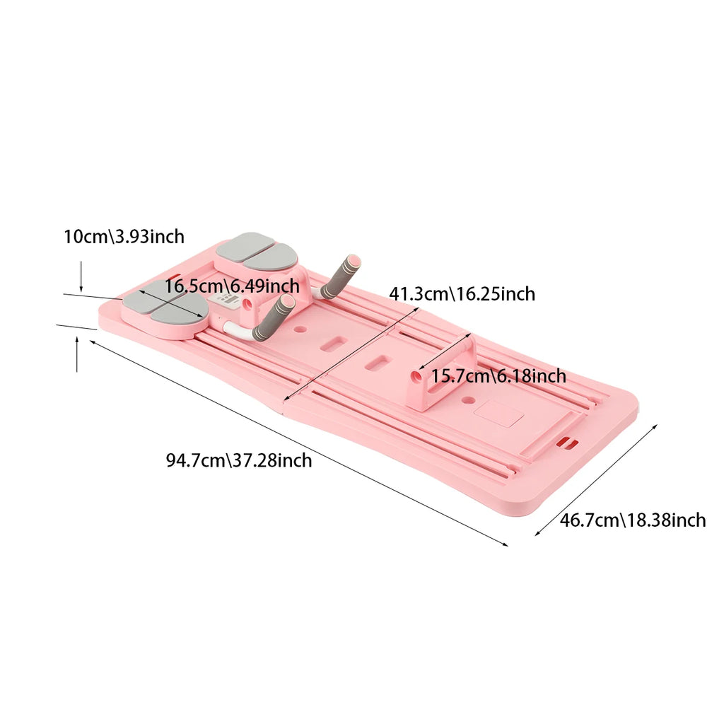 4-in-1 Pilates Reformer Fitness-Board – Verstellbares Push-Up-Board für Brust & Bauch, Heimtraining