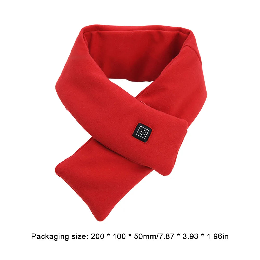 USB-Heizschal für Damen & Herren – 3 Wärmestufen, Fleece, waschbar, elektrischer Nackenwärmer