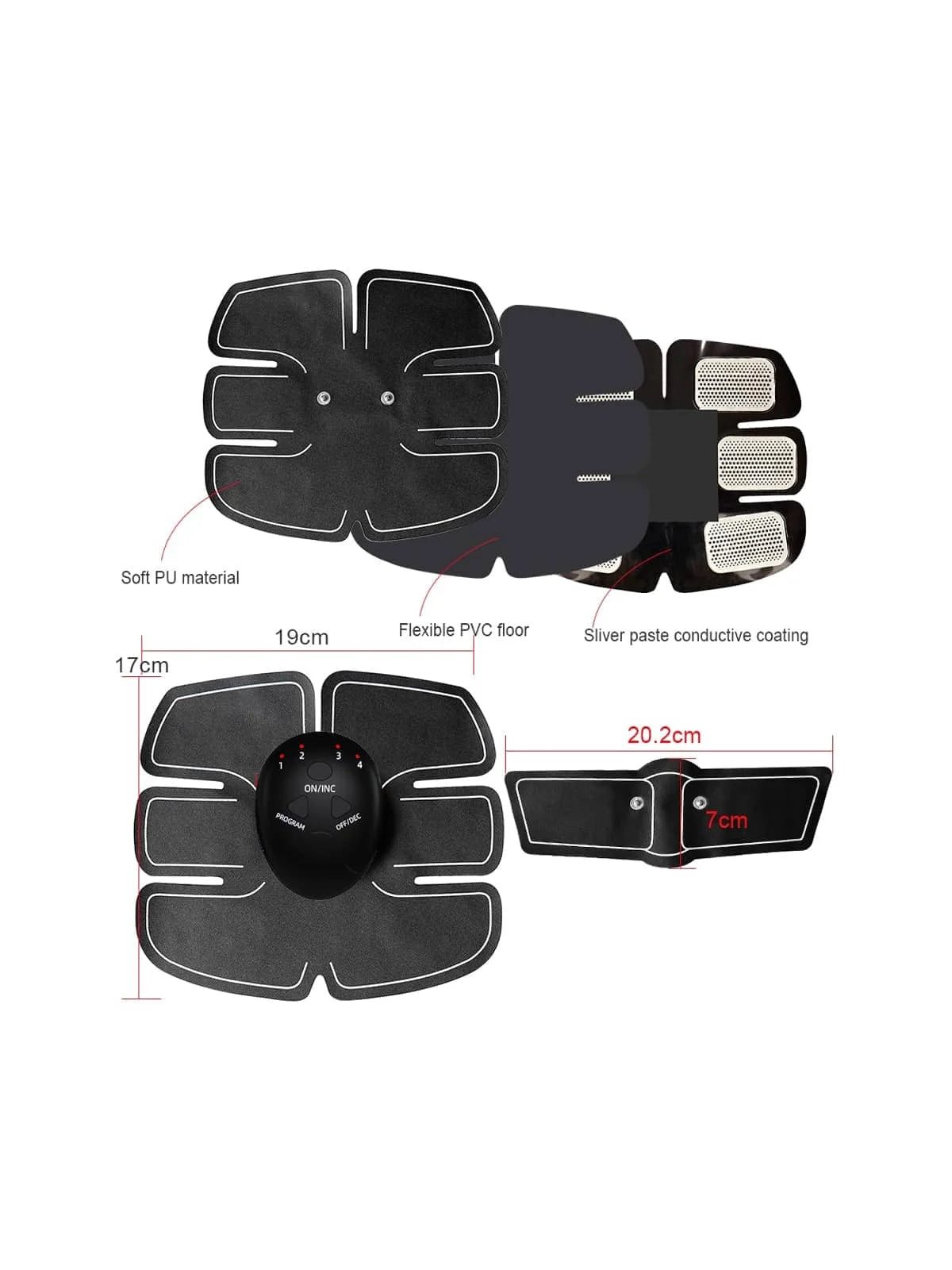 EMS Hüft-Muskelstimulator – Fitness-Trainer für Po, Bauch, Arme & Beine mit Massagefunktion