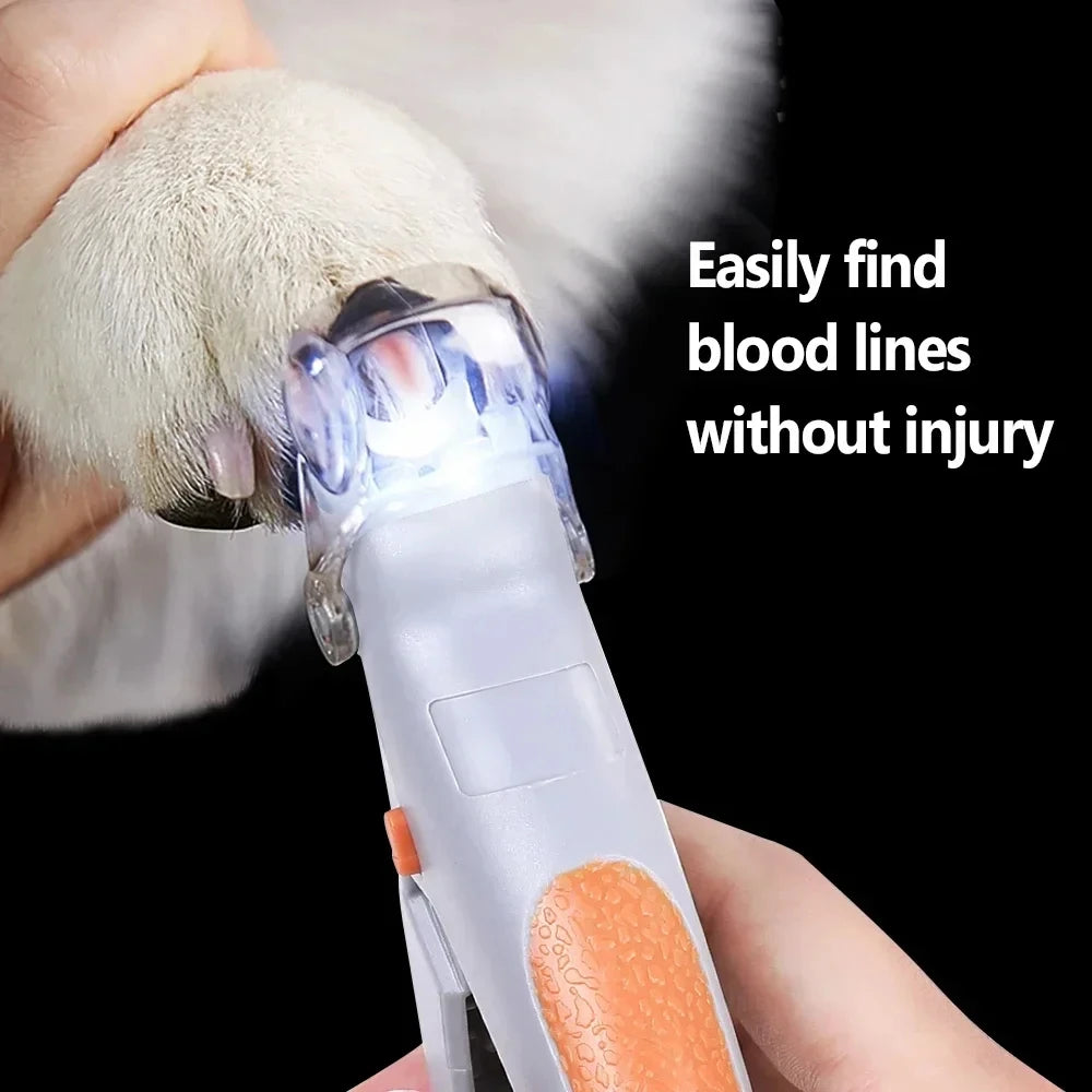 Professionelle Haustierkrallen-Schere mit LED-Licht – Nagelschneider für Hunde & Katzen