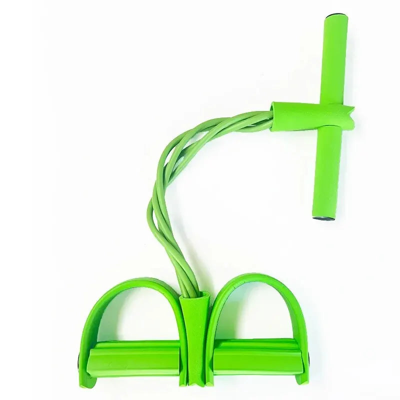 4-Rohr Pedal-Zugseil – Multifunktionales Heimfitness-Gerät, Yoga, Bauchtraining & elastisches Widerstandsband