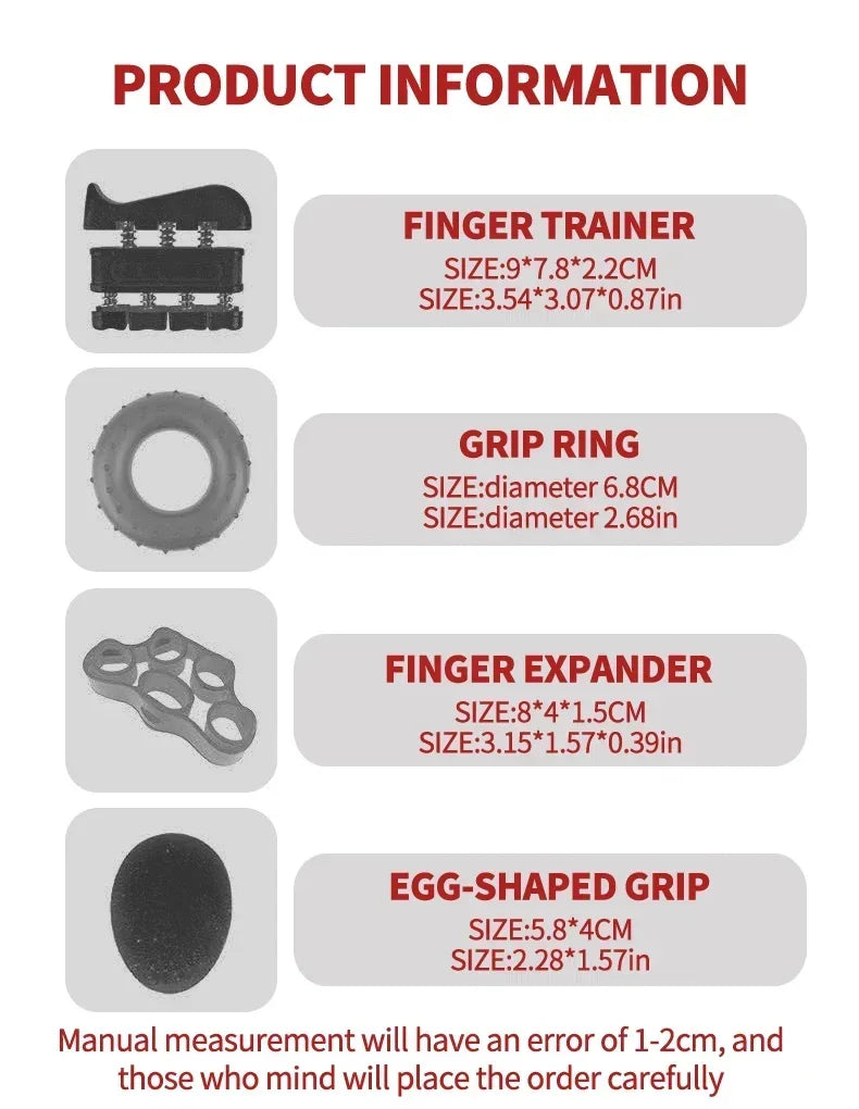 Fingertrainer-Set mit Zähler – Griffstärke, Fingerstrecker & Arthritis-Rehabilitation