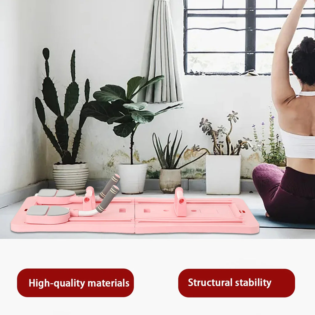4-in-1 Pilates Reformer Fitness-Board – Verstellbares Push-Up-Board für Brust & Bauch, Heimtraining