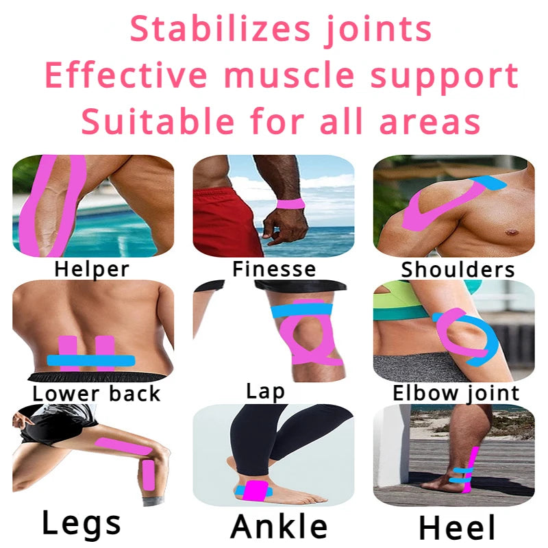 Kinesiologie-Tape 5cm x 5m – Elastisches Sporttape für Muskelschmerzlinderung, Knieschutz & Sportschutz