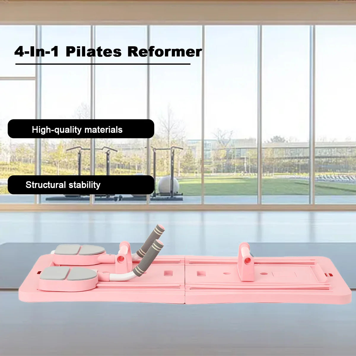 4-in-1 Pilates Reformer Fitness-Board – Verstellbares Push-Up-Board für Brust & Bauch, Heimtraining