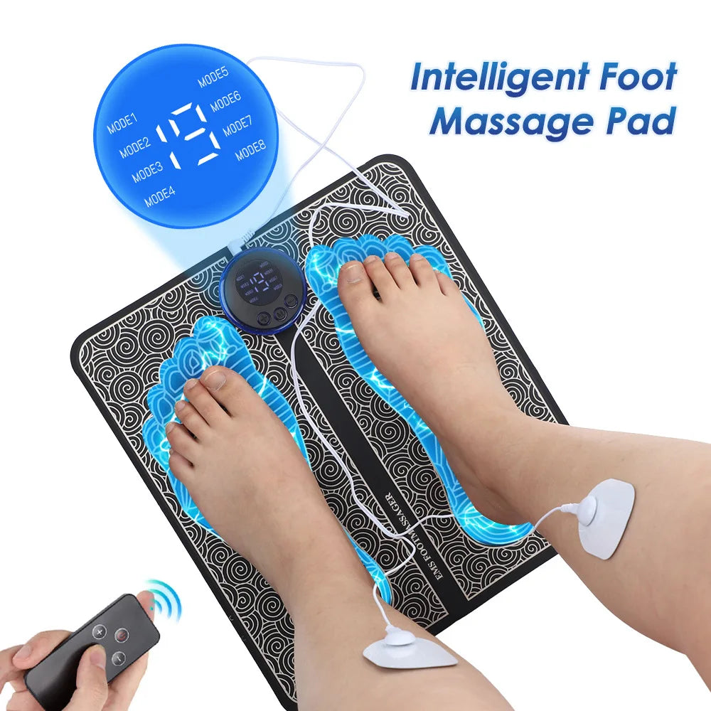 EMS Fußmassage-Pad – Schmerzlinderung, Akupunktur-Massage, elektrische Muskelstimulation & verbesserte Durchblutung